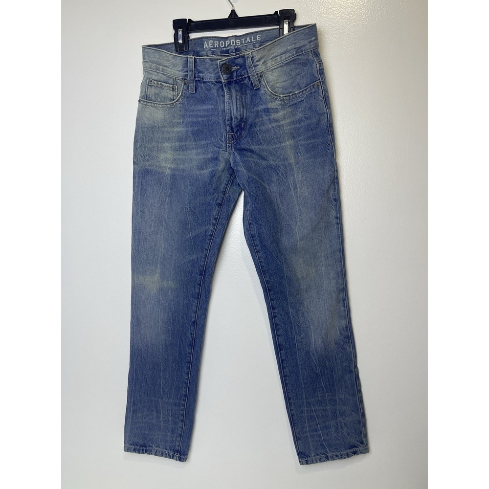 Aeropostale Jeans 27/28 Womens Slim Straight Blue Denim